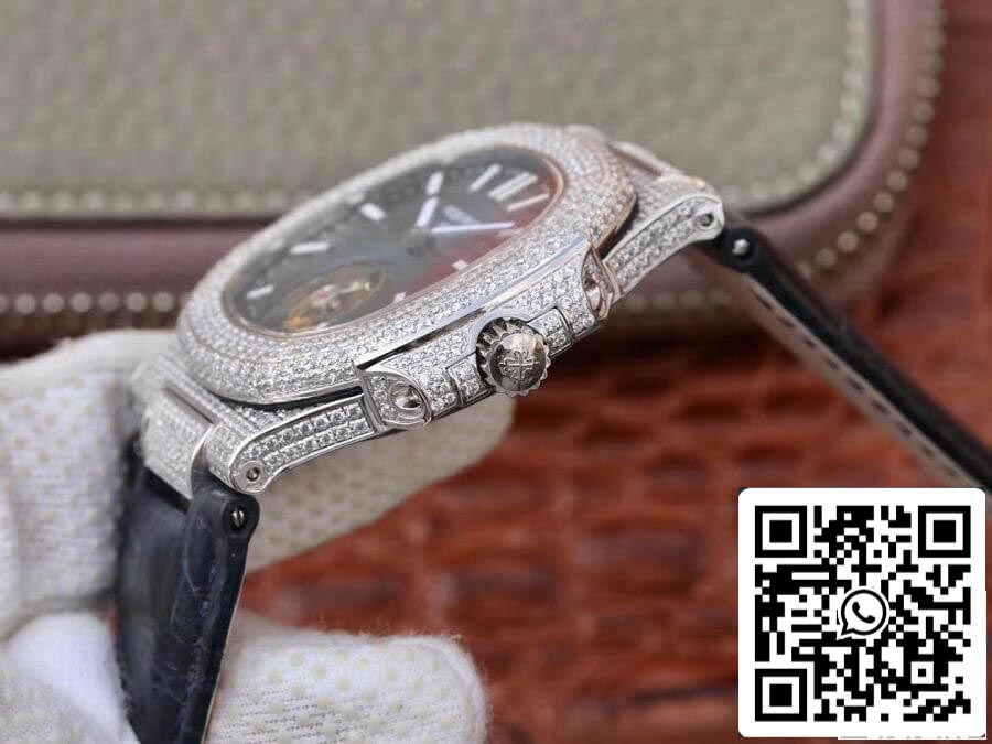 Patek Philippe Nautilus Jumbo 5711 R8 Fabbrica 1:1 Best Edition Swiss Tourbillon Blue Dial