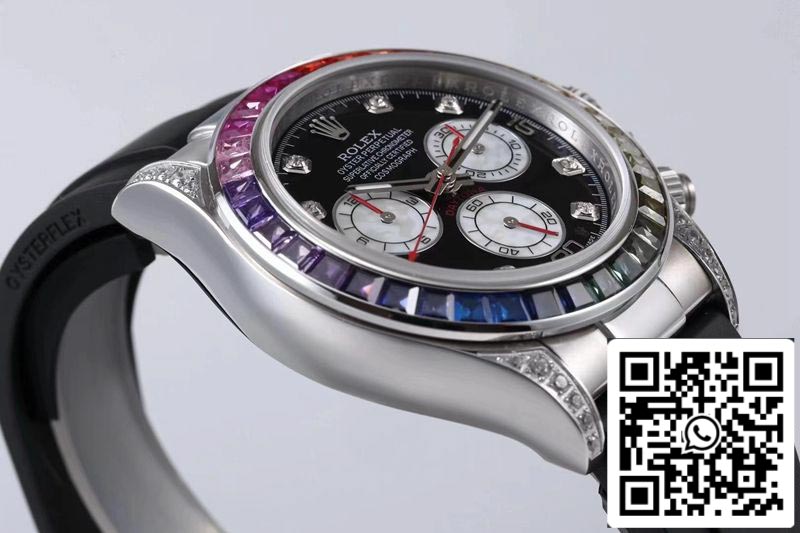 Rolex Daytona 116599RBOW 1:1 edizione melhor BL Fabbrica quadrante nero Swiss ETA4130