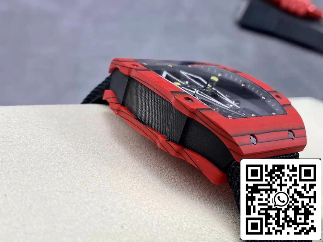 Richard Mille RM27-03 Tourbillon 1:1 edição melhor BBR Fabbrica Red fibra de carbono Cassa