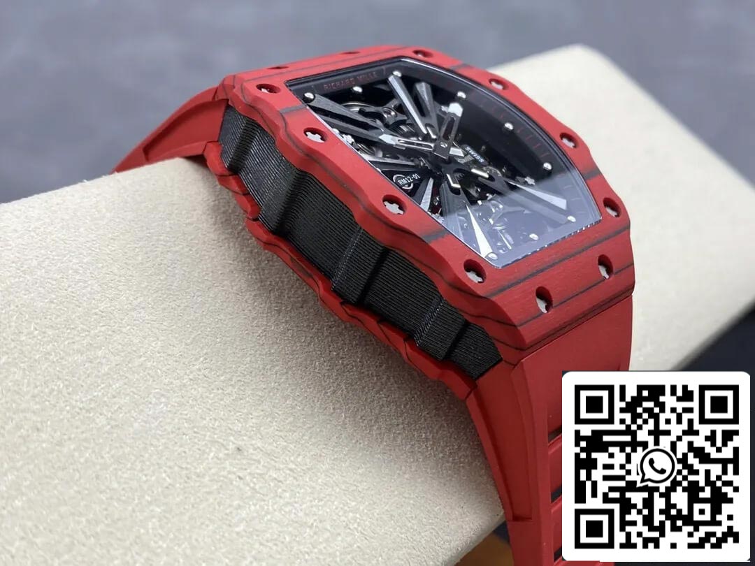 Richard Mille RM12-01 Tourbillon 1:1 Best Edition RM Fabbrica Red Rubber cinturino