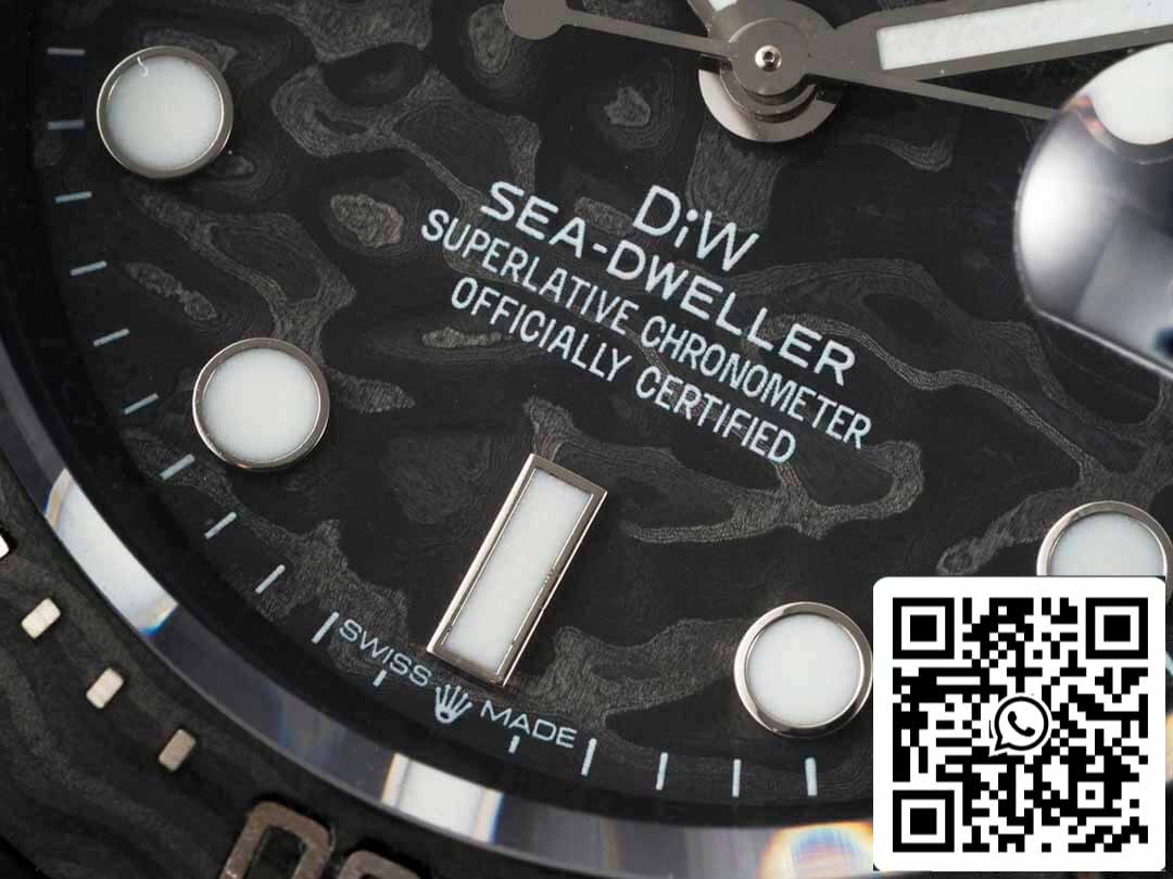 Rolex Sea-Dweller 1:1 edição melhor Diw Fabbrica fibra de carbono Nero cinturino
