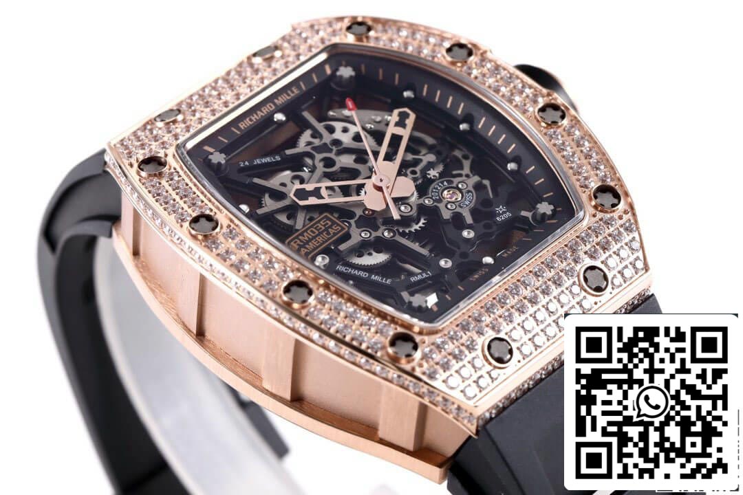 Richard Mille RM035 Americas 1:1 Best Edition KV Fabbrica Diamond Case