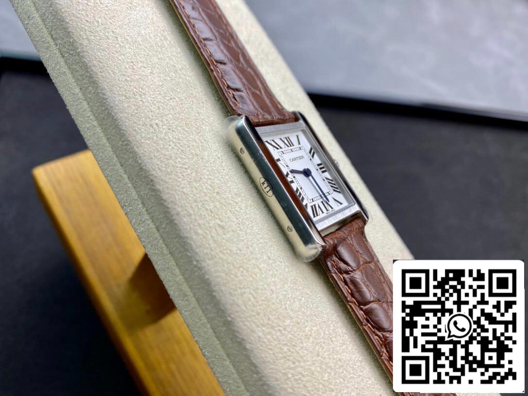 Cartier Tank 24MM 1:1 edizione migliore K11 Fabbrica Brown Leather cinturino