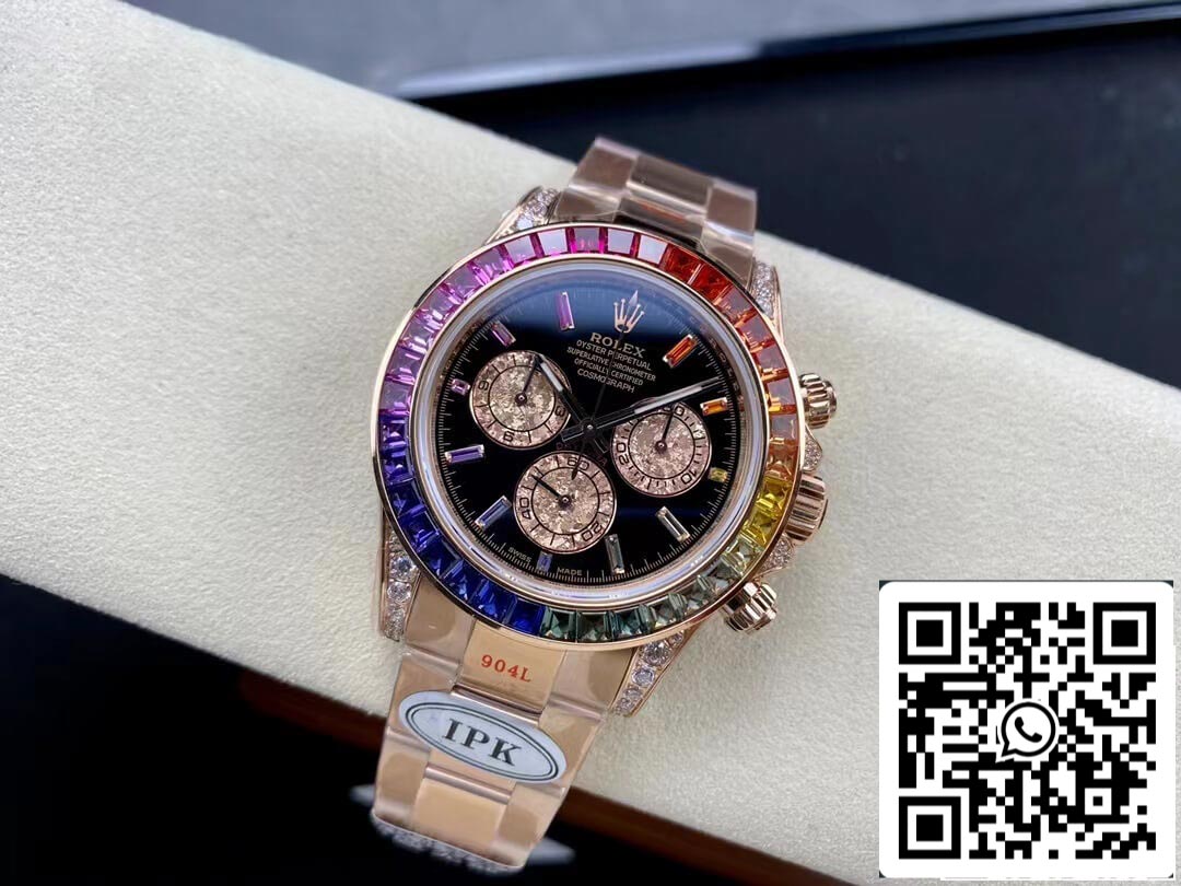Rolex Daytona 116595 RAINBOW Rose Gold 1:1 edição melhor IPK Fabbrica Rose Gold