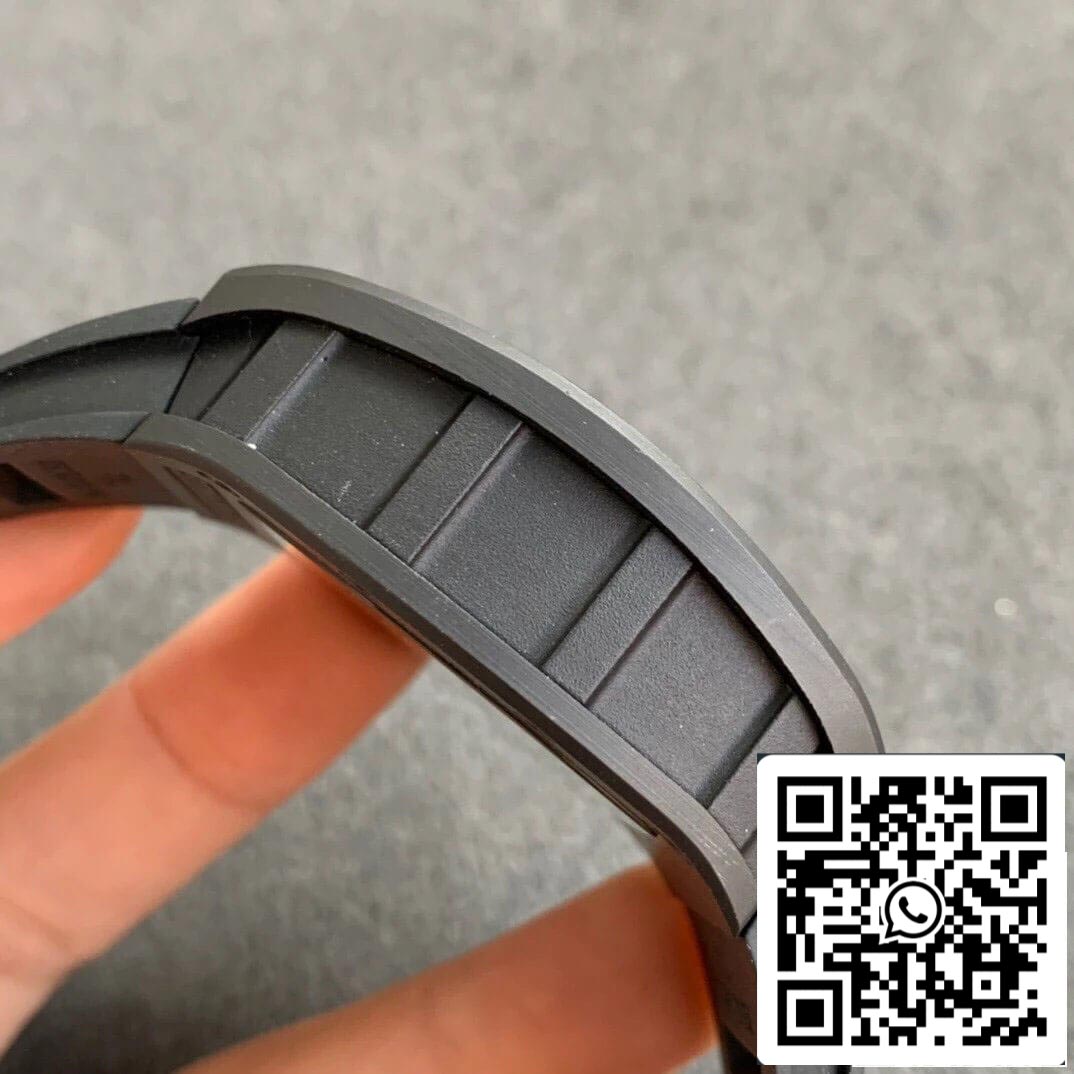 Richard Mille RM055 1:1 Best Edition KV Fabbrica V2 Black Ceramic Rubber cinto