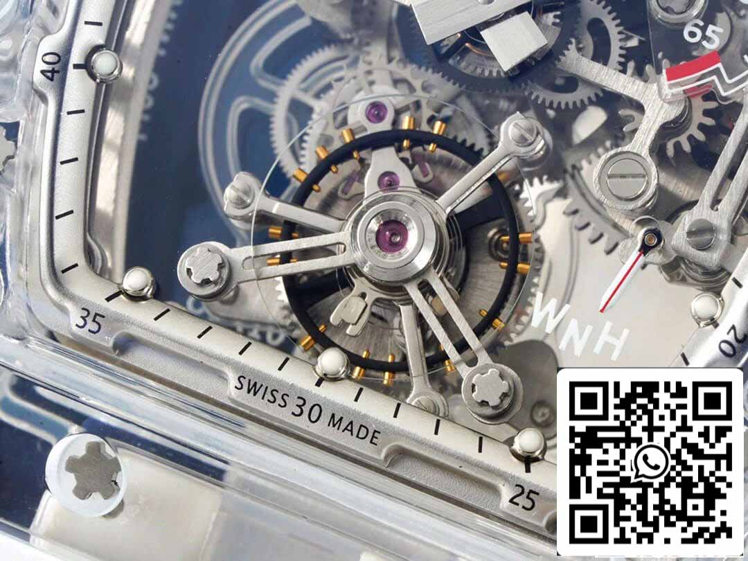 Richard Mille RM 56-01 Tourbillon 1:1 Best Edition RM Fabbrica White Rubber cinturino