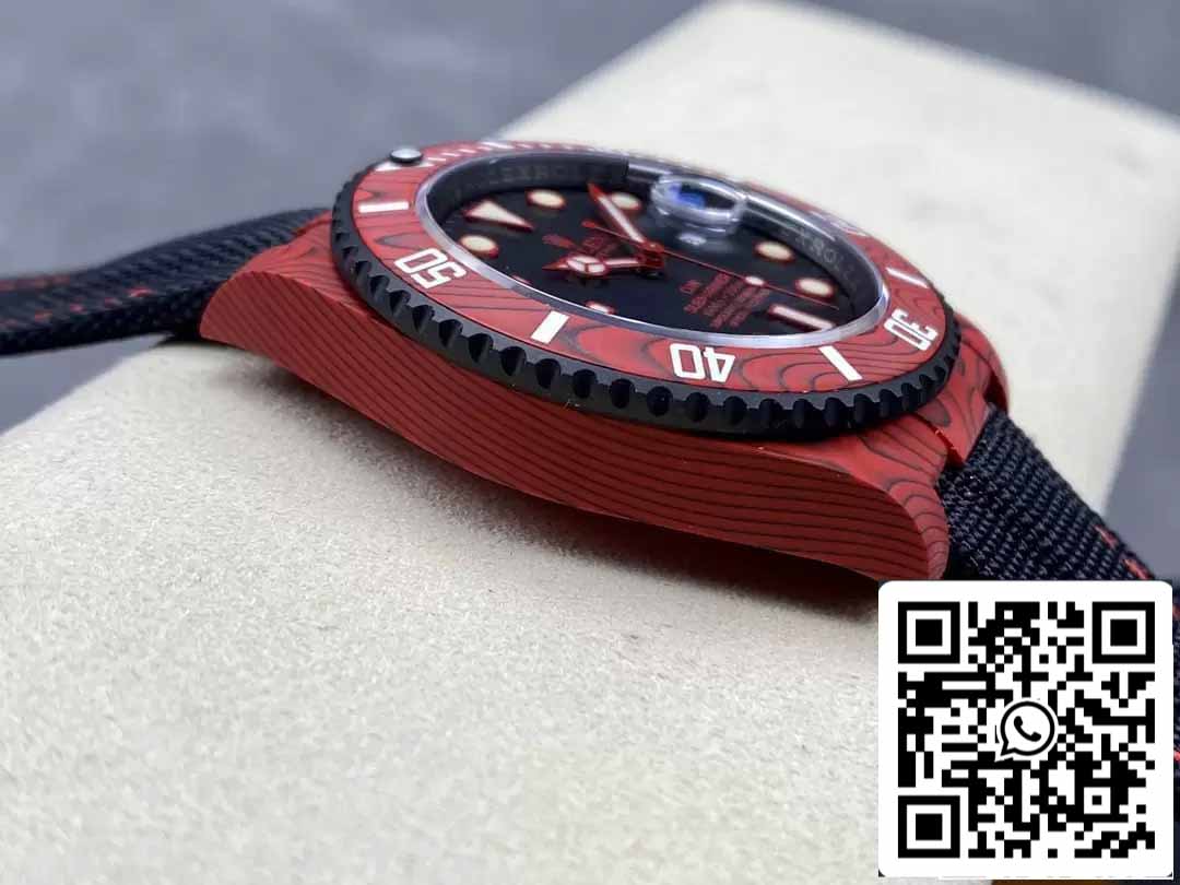 Rolex Submariner 1:1 edizione migliore VS Fabbrica Red fibra di carbonio Cassa