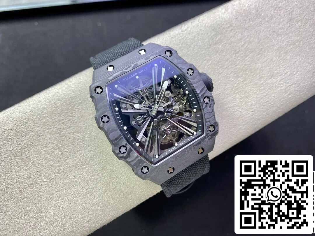 Richard Mille RM12-01 1:1 Best Edition RM Fabbrica Tourbillon Skeleton Dial