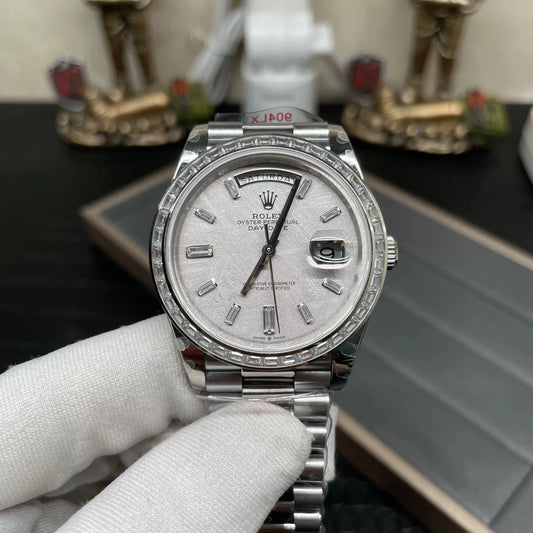 Rolex Day Date 40 M228396TBR-0027 Meteorite Diamond quadrante 1:1 edizione migliore GM Fabbrica V3 Counterweight Versione