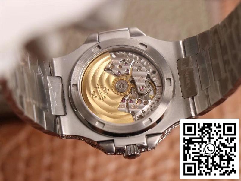 Patek Philippe Nautilus 5719-10G Silver Diamond 1:1 Best Edition R8 Fabbrica Gradient Grey Dial Swiss Cal.324 S C