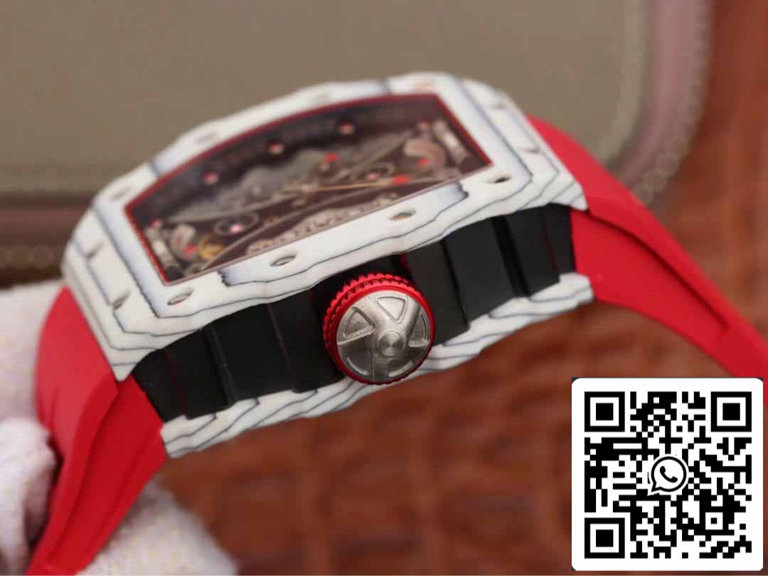Richard Mille RM53-01 1:1 Best Edition KV Fabbrica TPT Carbon Fiber Red cinturino