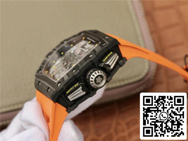 Richard Mille RM11-03 1:1 Best Edition KV Fabbrica Carbon Fiber Orange cinturino