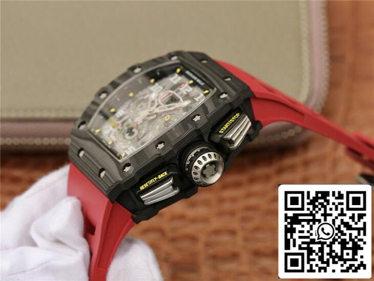 Richard Mille RM11-03 1:1 Best Edition KV Fabbrica Carbon Fiber Red cinturino