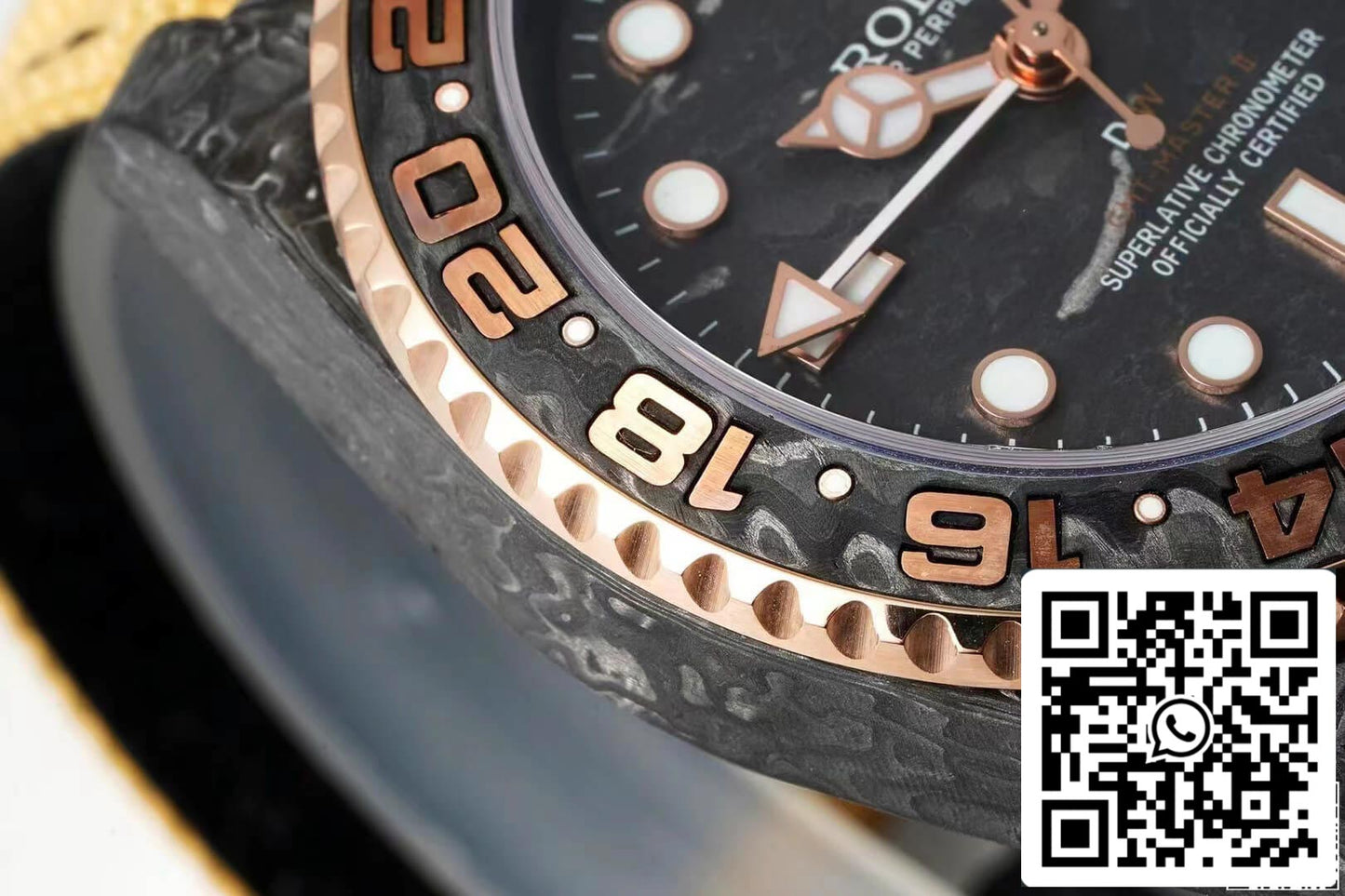 Rolex GMT-MASTER II Diw 1:1 edizione migliore Brown Fabric cinturino