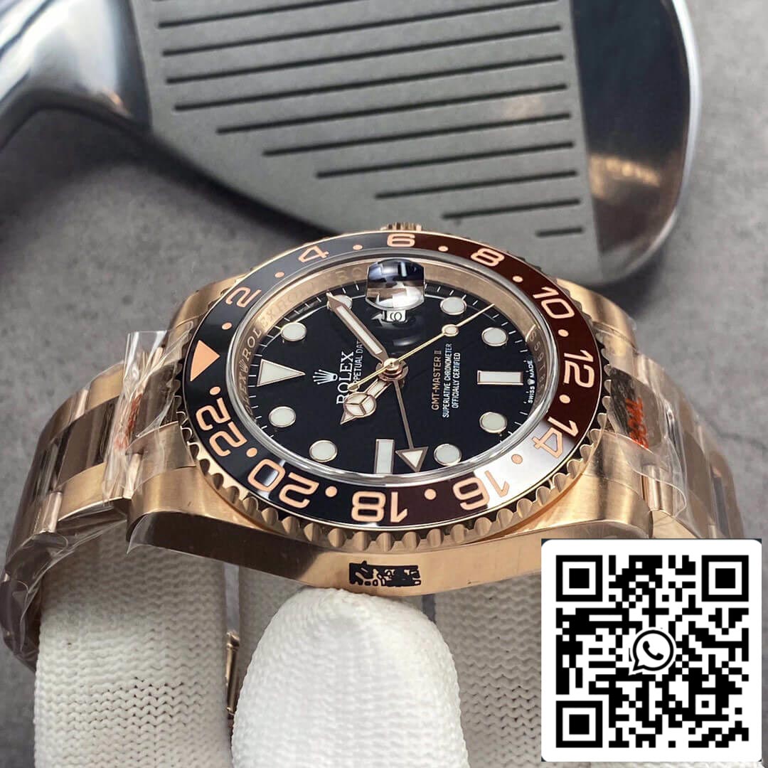Rolex GMT Master II 126715CHNR-0001 1:1 edizione migliore GM Fabbrica Rosa Oro