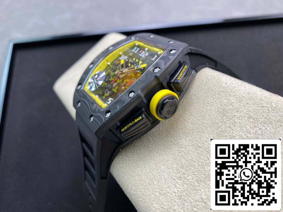 Richard Mille RM-011 1:1 Best Edition KV Fabbrica Yellow cinturino