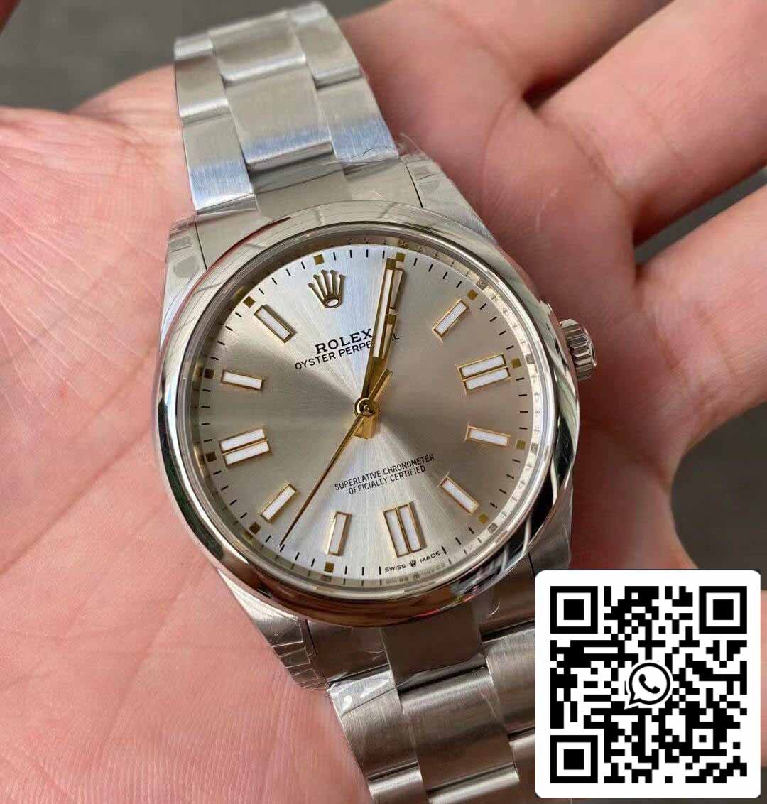 Rolex Oyster Perpetual M124300-0001 41MM 1:1 edición mejor VS Fabbrica quadrante argento