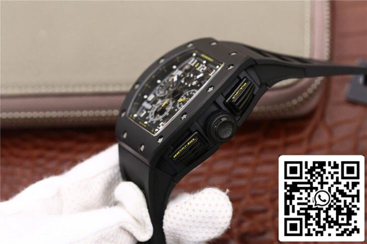 Richard Mille RM-011 1:1 Best Edition KV Fabbrica Black cinturino