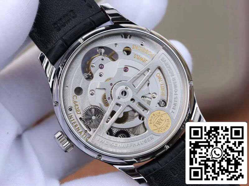 IWC Portuguese IW504210 Tourbillon 1:1 Best Edition Slate Gray Dial On Black Leather cinturino Swiss ETA Tourbillon movimento