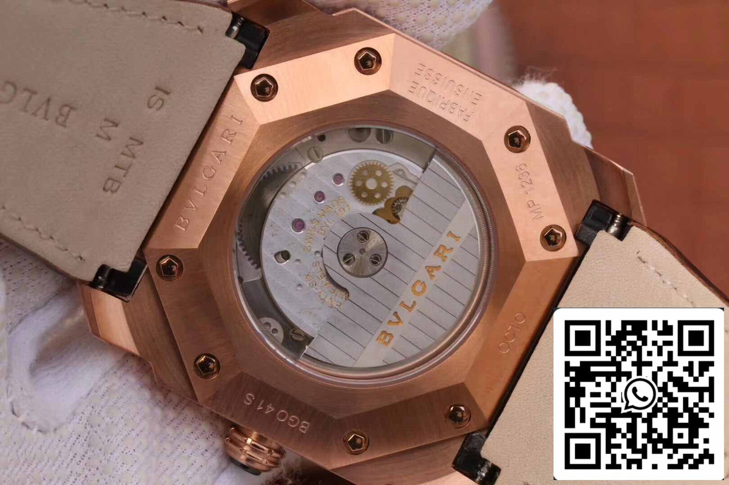 Bvlgari Octo 102119 BGOP38WGLD 1:1 edición mejor cuadrante blanco