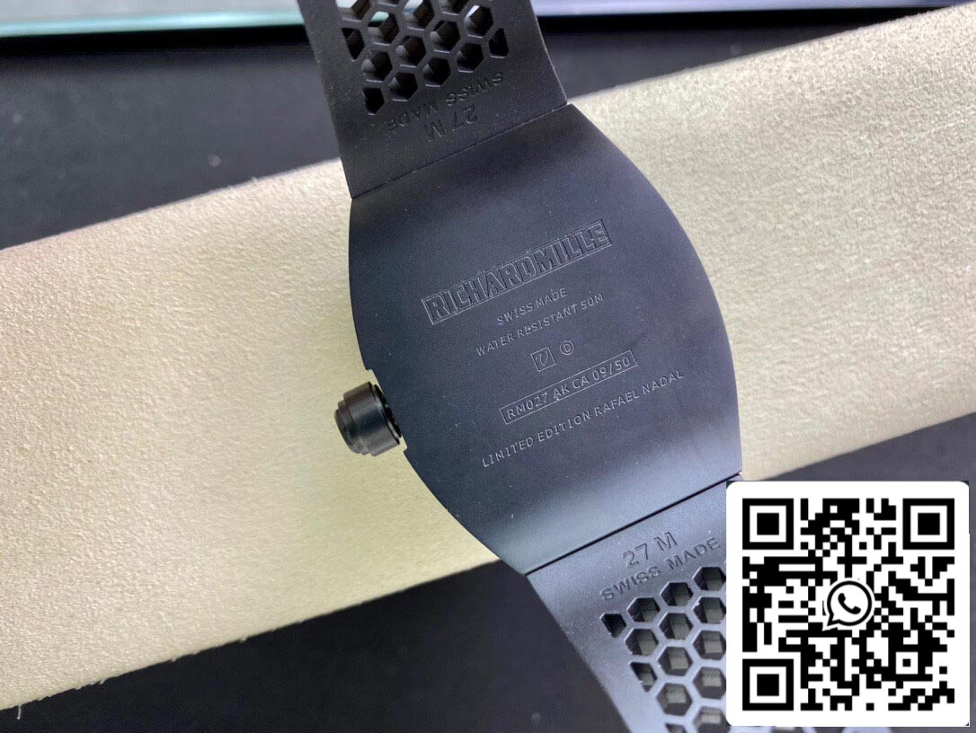 Richard Mille RM027 1:1 edizione migliore EUR Fabbrica Transparent quadrante nero