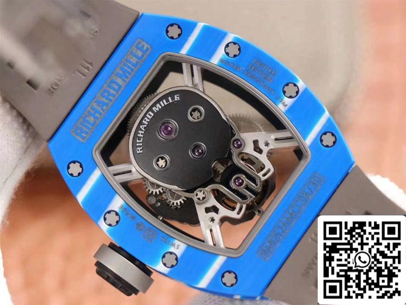 Richard Mille RM052-01 1:1 edizione migliore JB Fabbrica Blue Ceramic Swiss Tourbillon
