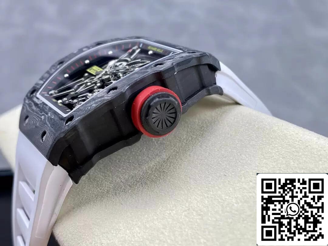 Richard Mille RM35-02 1:1 Best Edition T+ Fabbrica Carbon Fiber White cinturino