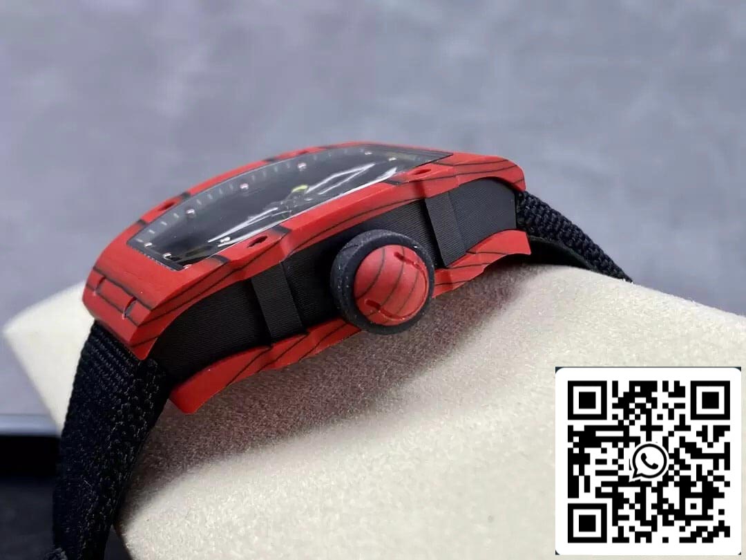 Richard Mille RM27-03 Tourbillon 1:1 edição melhor BBR Fabbrica Red fibra de carbono Cassa