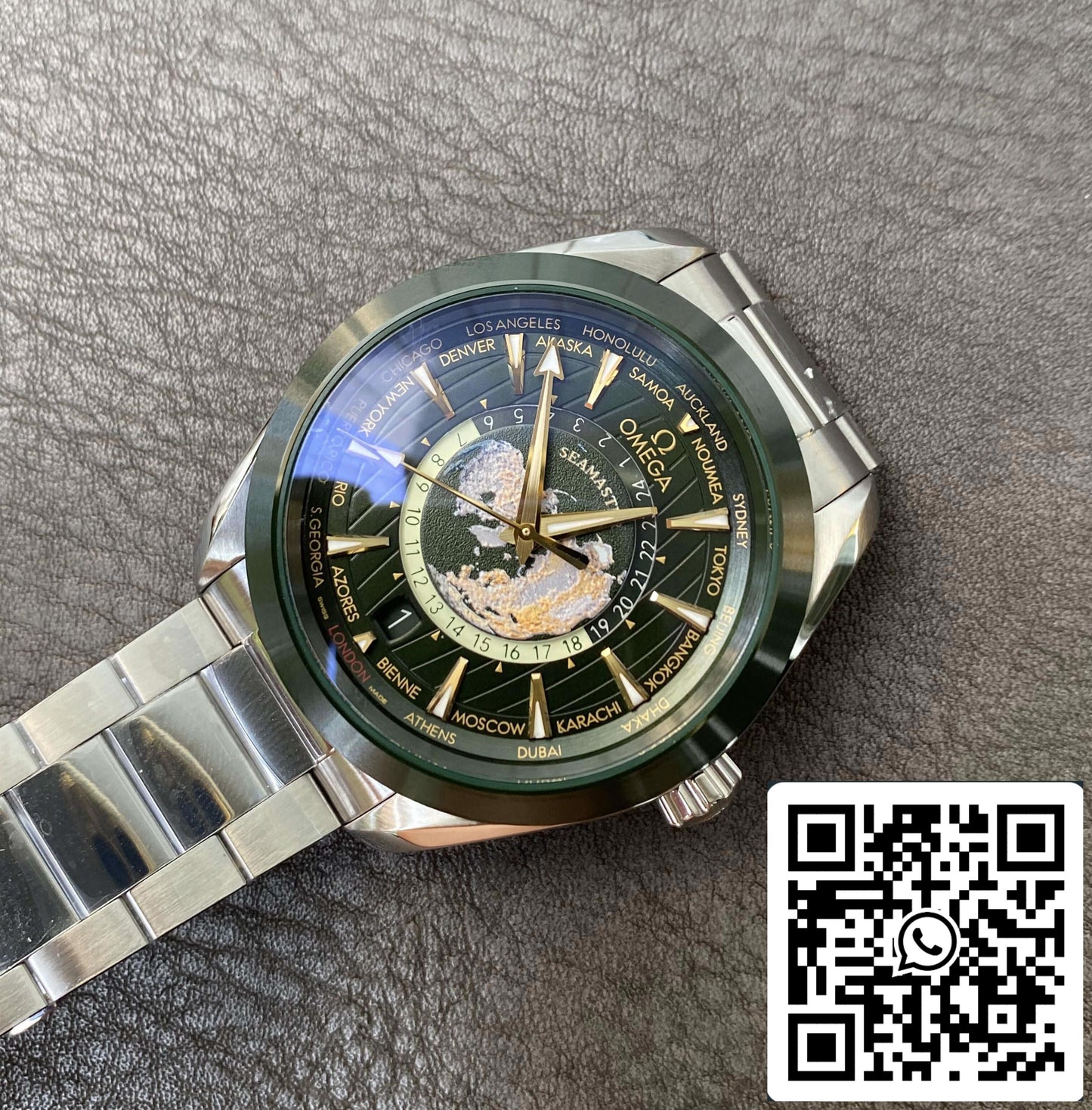 Omega Seamaster 220.30.43.22.10.001 1:1 edição melhor VS Fabbrica quadrante verde