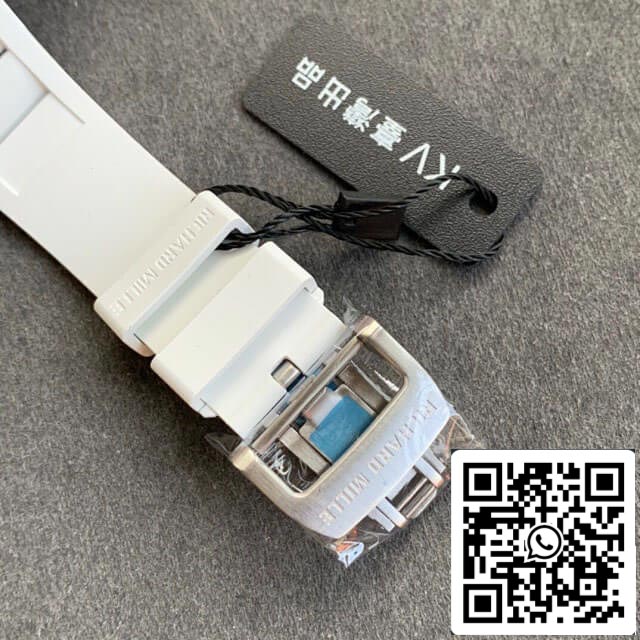 Richard Mille RM055 1:1 Melhor Edição KV Fabbrica V2 Cinturino Branco