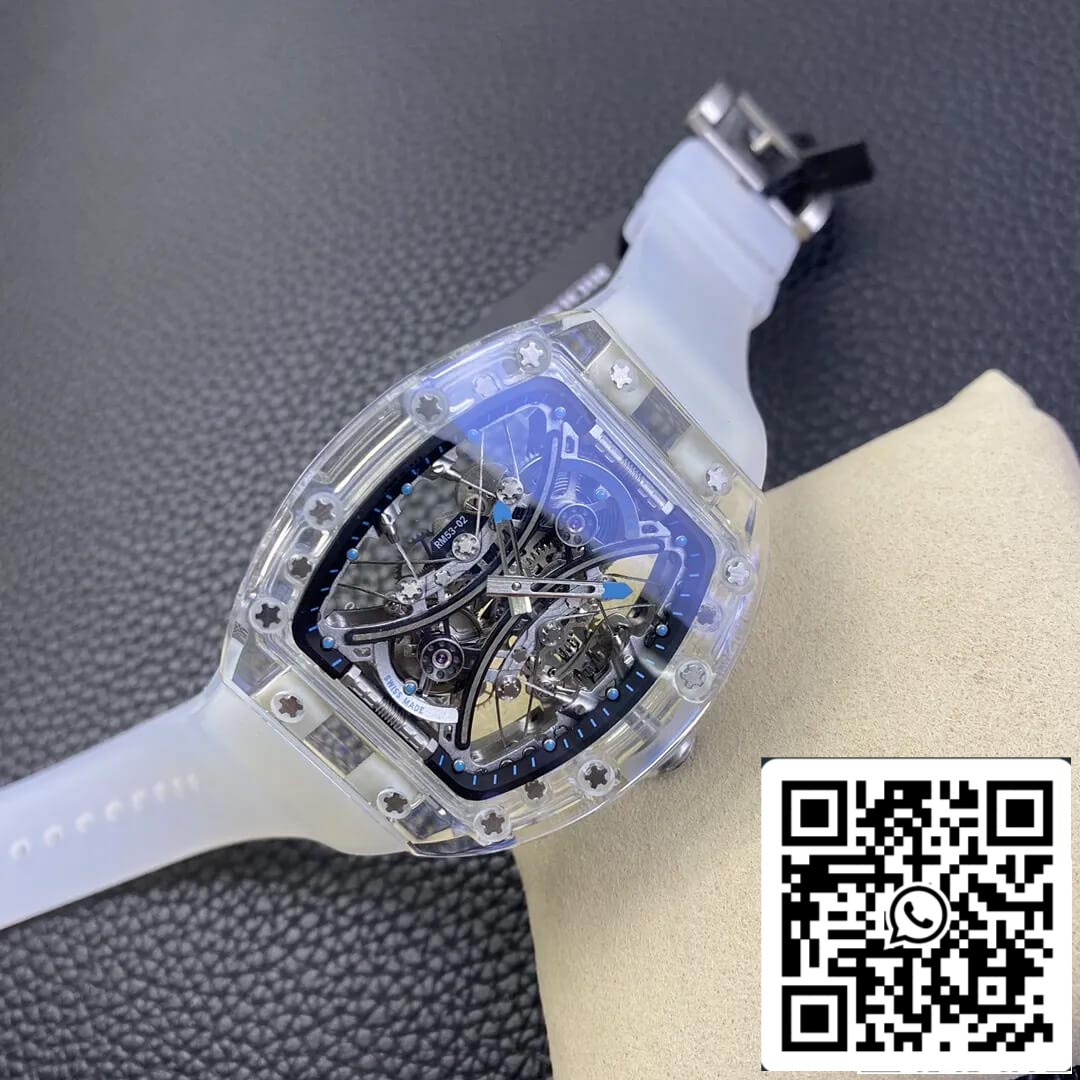 Richard Mille RM053-02 1:1 Best Edition RM Fabbrica Transparent Tourbillon Skeleton Dial