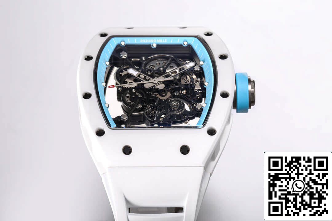 Richard Mille RM-055 1:1 edizione migliore BBR Fabbrica Bianco ceramica Cassa