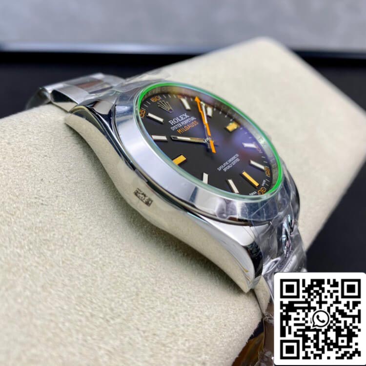 Rolex Milgauss 116400GV AR Fabbrica 1:1 edizione migliore Swiss ETA3131 quadrante nero