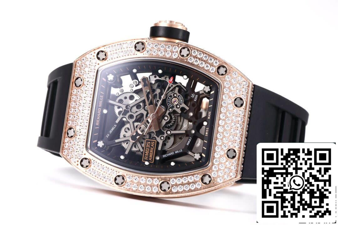 Richard Mille RM035 Americas 1:1 Best Edition KV Fabbrica Diamond Case