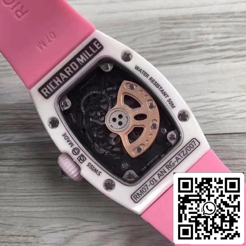 Richard Mille RM07 1:1 Best Edition Swiss ETA6T51 Red Dial with Diamonds