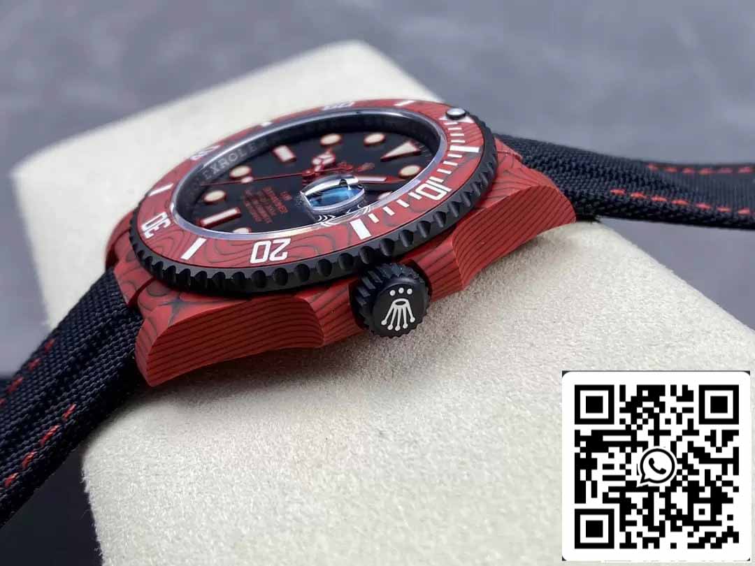 Rolex Submariner 1:1 edizione migliore VS Fabbrica Red fibra di carbonio Cassa