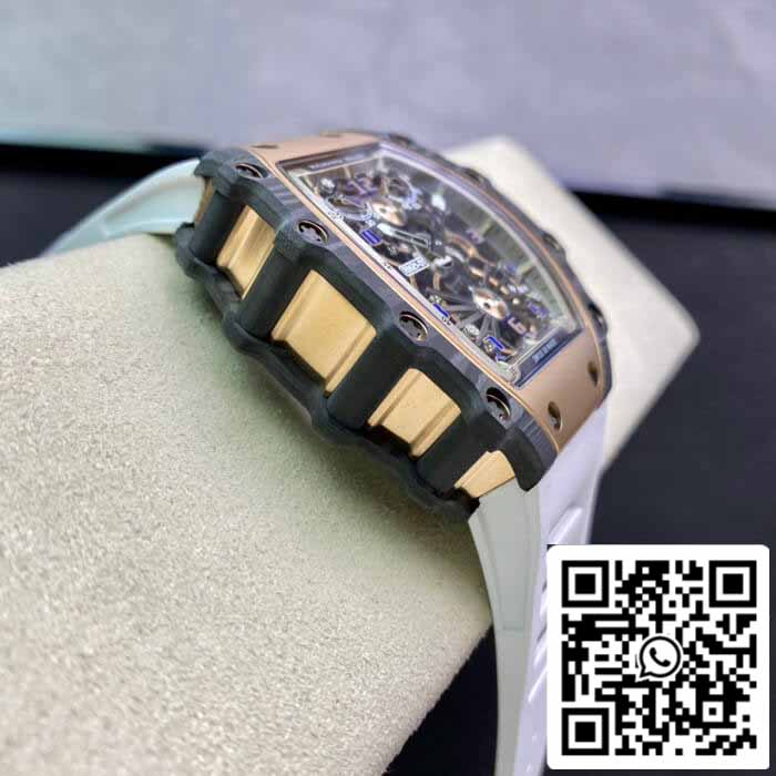 Richard Mille RM21-01 1:1 Best Edition RM Fabbrica Tourbillon Skeleton Dial White cinturino