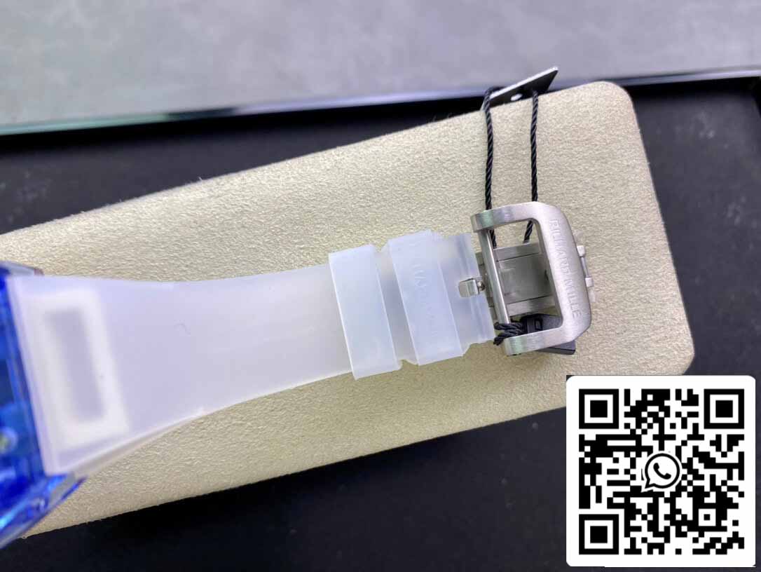 Richard Mille RM12-01 1:1 Melhor Edição RM Fabbrica Tourbillon Safira Versão Transparente