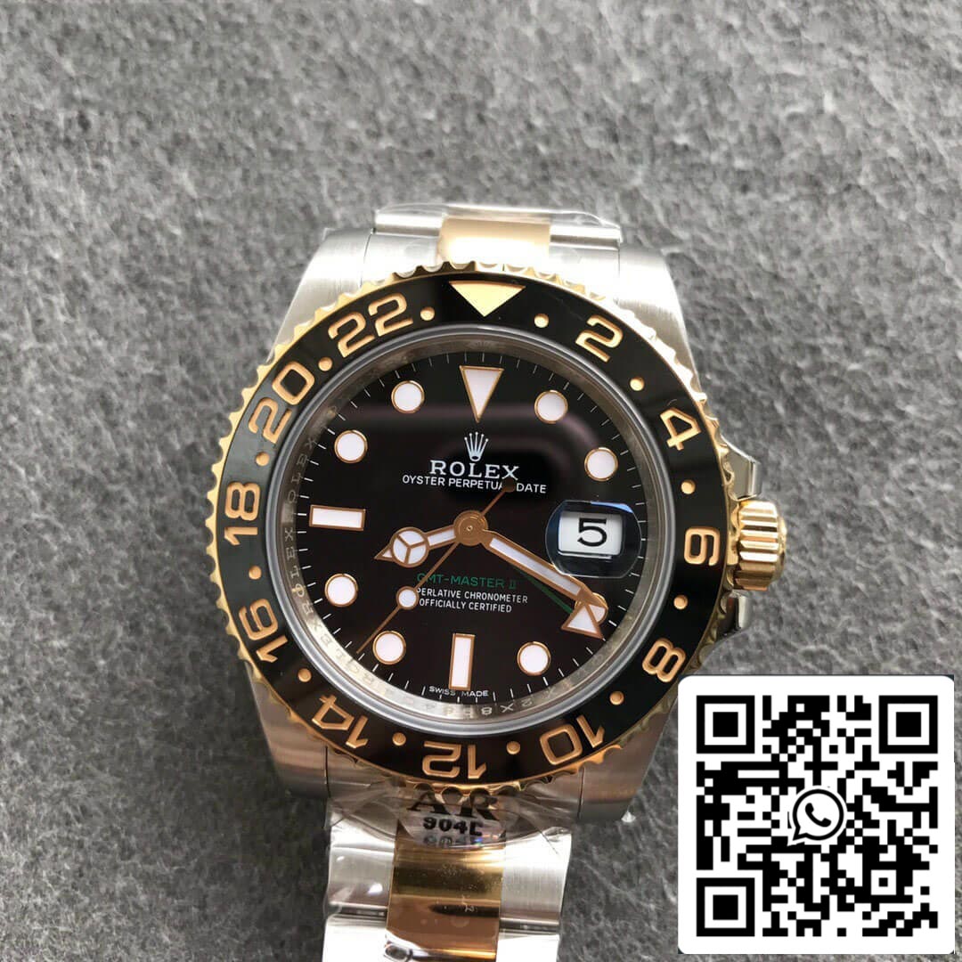 Rolex GMT Master II 116713-LN-78203 1:1 edizione migliore AR Fabbrica quadrante nero