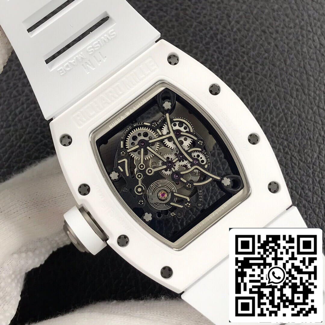 Richard Mille RM055 1:1 Best Edition ZF Fabbrica White Ceramic