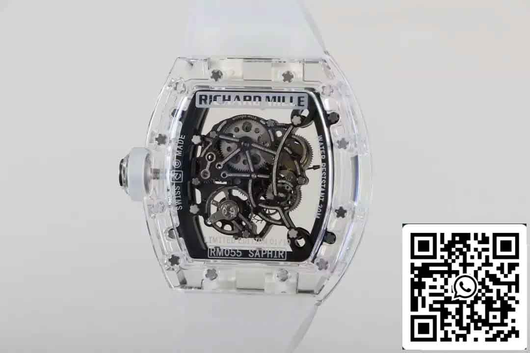 Relógio réplica Richard Mille RM055 1:1 Best Edition RM Fabbrica com caixa transparente