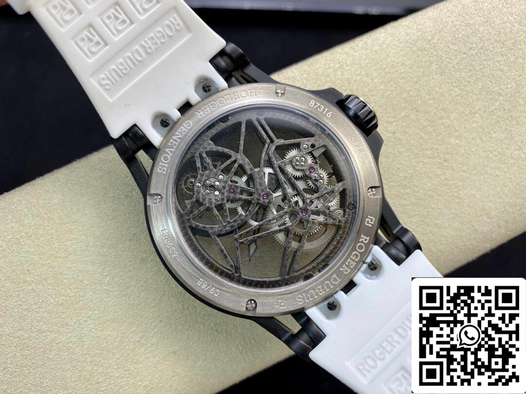 Roger Dubuis Excalibur RDDBEX0549 1:1 edizione migliore BBR Fabbrica Tourbillon Bianco cinturino