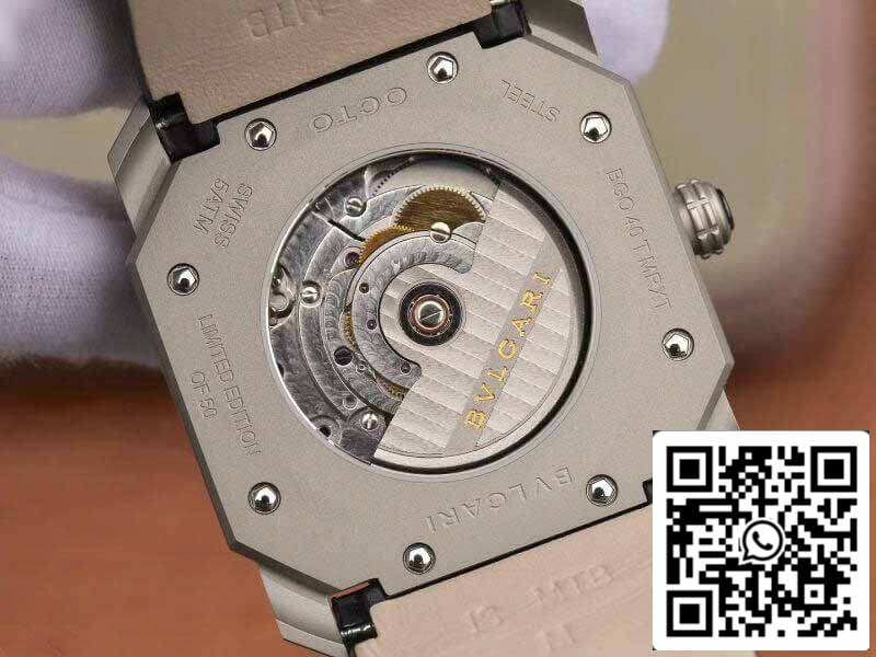 Bvlgari Octo Finissimo Extra Thin Automatic 103035 Reloj para hombre 1:1 edizione migliore Swiss BVL193 Nero Pelle cinturino