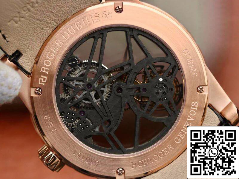 Roger Dubuis Excalibur RDDBEX0392 1:1 edizione migliore Swiss Tourbillon Black Leather cinturino
