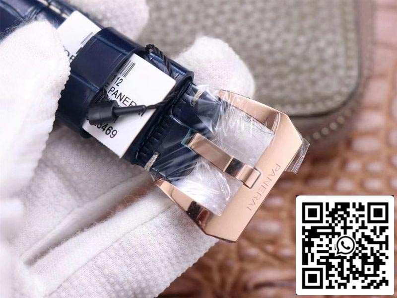 Panerai Luminor Marina Goldtech PAM01112 1:1 edizione migliore VS Fabbrica quadrante blu Swiss P9010