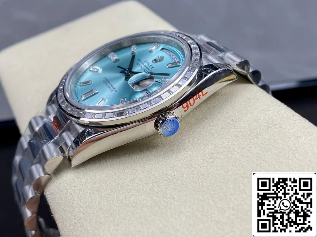 Rolex Day Date M228396TBR-0002 1:1 edição melhor GM Fabbrica Ice quadrante azul