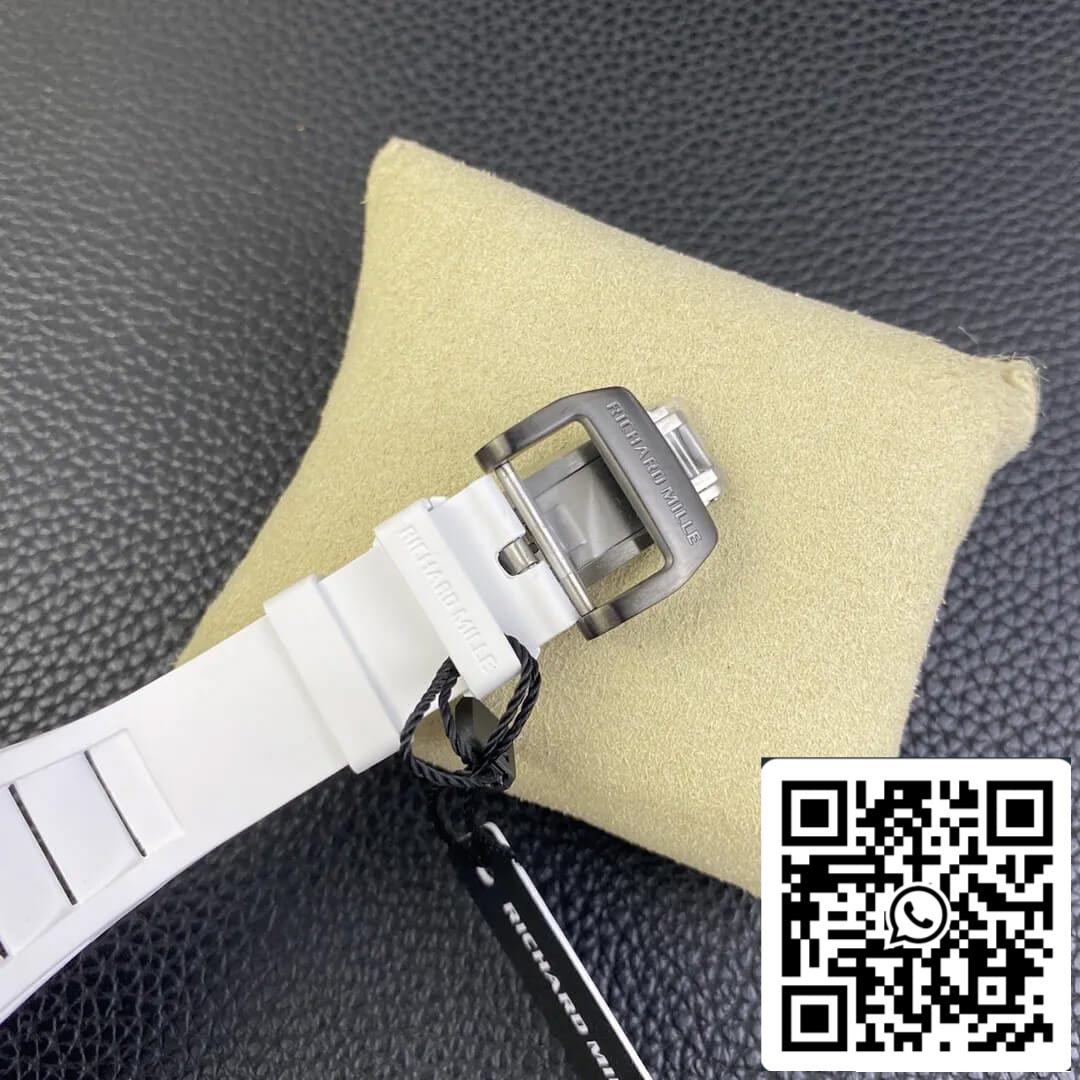 Richard Mille RM12-01 Tourbillon 1:1 Best Edition RM Fabbrica White Rubber cinturino