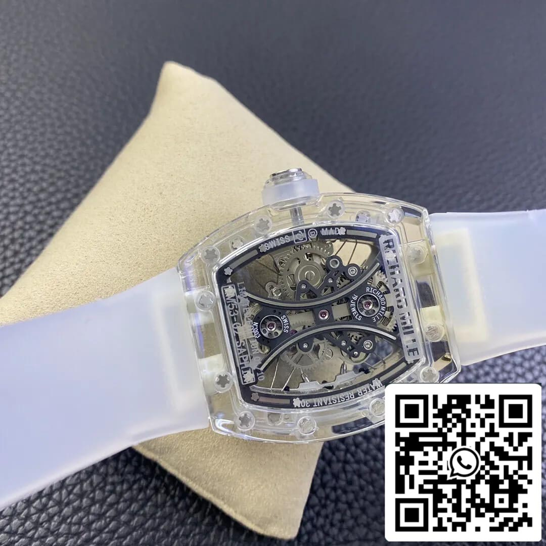 Richard Mille RM053-02 1:1 Best Edition RM Fabbrica Transparent Tourbillon Skeleton Dial