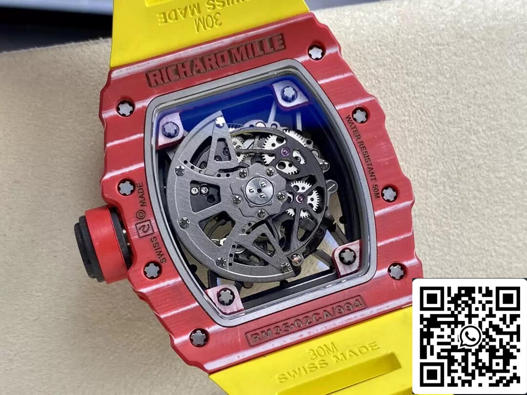 Richard Mille RM35-02 1:1 Best Edition T+ Fabbrica Red Carbon Fiber NTPT Case