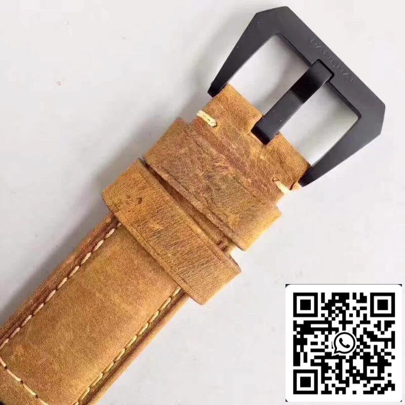 Panerai Luminor PAM441 VS Fabbrica ceramica Cassa 1:1 edizione melhor Swiss ETA P9001 Brown Pelle cinturino